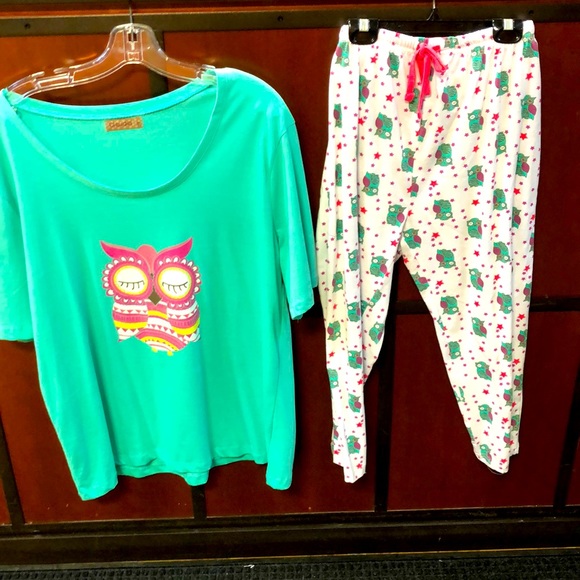 Women’s Cotton Screen Print Short Sleeve Two Piece Set - Picture 1 of 5